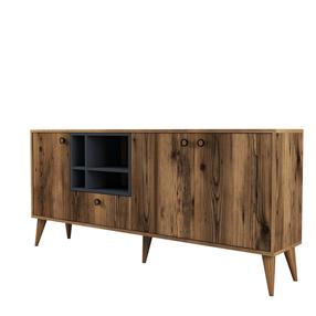 Skapītis Kalune Design Napoli 845HCT5341, valriekstu krās., 180 cm x 35 cm x 81 cm