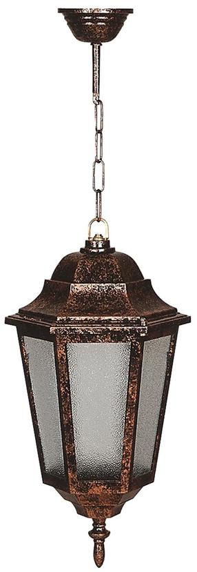Lauko pakabinamas šviestuvas Opviq BFE-68188-BKR, 60W, E27, IP65, ruda sp., 23 cm x 60 cm