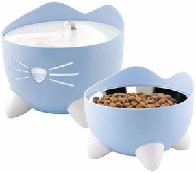 Gertuvė - fontanėlis Catit Pixi Combo, išmanusis, 2.5 l, 20 cm x 20 cm x 17 cm, 2 vnt., žydra sp.
