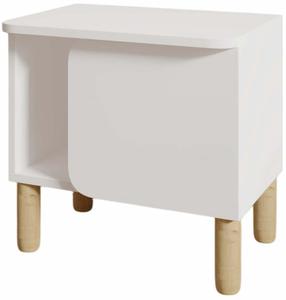 Naktsskapītis Kalune Design River, balts krās., 48.6 cm x 50 cm x 30 cm