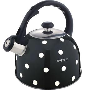 Arbatinukas su švilpuku King Hoff KH-1051, 2.6 l, balta sp./juoda sp.