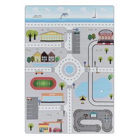 Paklājs iekštelpu Ayyildiz Play Traffic, pelēka krās./daudzkrāsaina, 230 cm x 160 cm