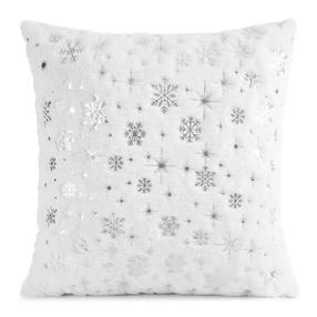 Kalėdinis dekoratyvinės pagalvėlės užvalkalas PSWA-313, balta/sidabro, 45 cm x 45 cm