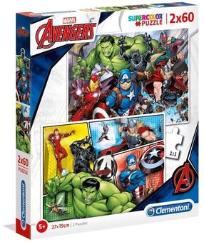 Puzle 2in1 Clementoni SuperColor Avengers 2019 21605, 120 gab.