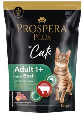 Kassi märgtoit Prospera Plus Cat Pouch, veiseliha/porgand, 0.085 kg