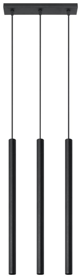 Lampa karināms Sollux Pastelo 3, G9, 3 x 40 W, melna krās. / melna krās.