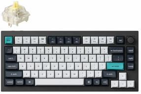 Belaidė kompiuterio klaviatūra Keychron Q1 Max Q1M-M4 Gateron Jupiter Banana, EN, balta sp./juoda sp.