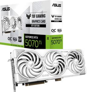 Vaizdo plokštė Asus TUF Gaming GeForce RTX 5070 Ti BTF White OC, 16 GB, GDDR7