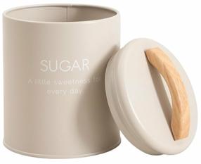 Birių produktų indas, cukrui Homla Flora 242696, 0.9 l, beige