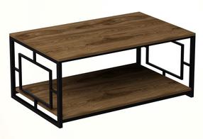 Kavos staliukas Kalune Design Kelvin, juoda sp./riešuto sp., 120 cm x 60 cm x 50 cm
