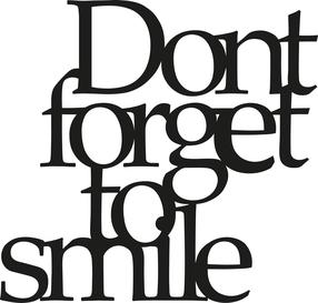Seinadekoor Wallity Dont Forget To Smile, 70 cm x 67 cm