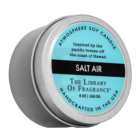 Svece, aromātiskā The Library Of Fragrance Salt Air, 20 h, 142 g, balta krās.