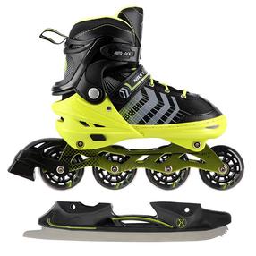 Роликовые коньки Nils Extreme NH18192, черный цв./зеленый цв., 39-43