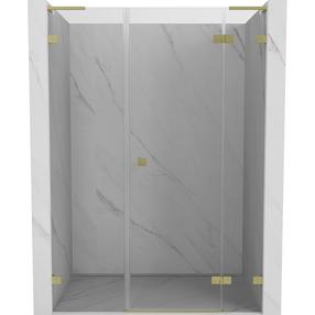 Dušas durvis Mexen Lunar L, 145 cm x 200 cm, zelta krās./rūdītais