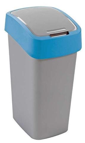 Šiukšliadėžė Curver FlipBin, mėlyna sp./sidabro sp., 50 l, 65.3 cm x 29.4 cm