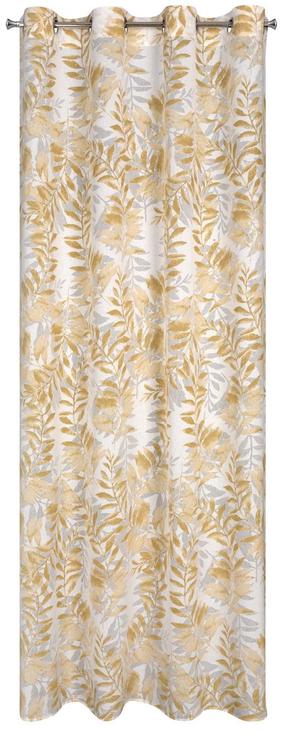 Naktinė užuolaida ZKPL-01, garstyčių sp./kreminė sp., 140 cm x 250 cm