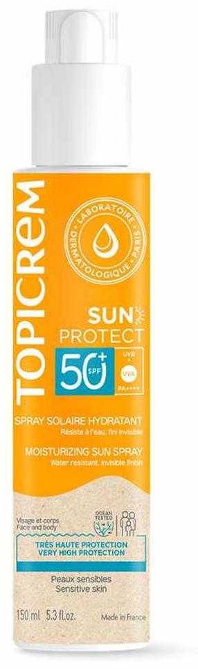Purškiklis įdegio priežiūrai kūnui/veidui Topicrem Sun Protect SPF50+, 150 ml