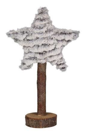 Dekorācija, "zvaigzne" Splendid, brūna krās./pelēka krās., 17 cm x 6 cm x 31 cm