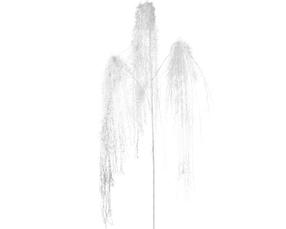 Mākslīgais zars Decoris Snow Tinsel, balta krās., 70 cm