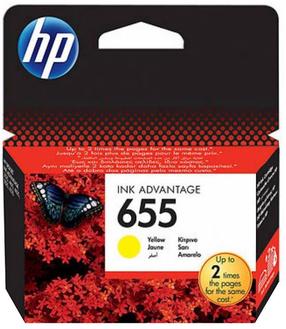 Rašalinio spausdintuvo kasetė HP 655, geltona sp., 9 ml