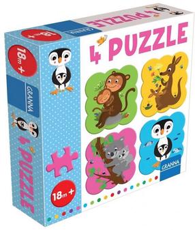 Puzle 4in1 Granna 4 Puzzle 04052, 19 cm x 19 cm, 16 gab., daudzkrāsaina