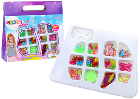 Pērlīšu komplekts rotaslietu izgatavošanai Lean Toys DIY Jewlery, daudzkrāsaina