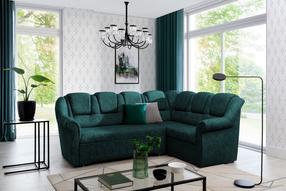 Kampinė sofa Lord II Dora 85, tamsiai žalia sp., dešininė, 190 x 243 cm x 105 cm