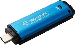 USB atmintinė Kingston IronKey, mėlyna sp., 16 GB