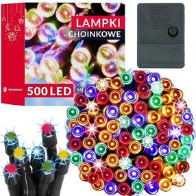 Spuldzīšu virtenes Springos CL0536, 33 m, daudzkrāsaina, 500 LED