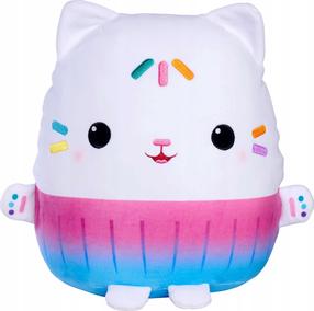 Pliušinis žaislas katė Simba Gabbys Dollhouse Squishy Cake, mėlyna sp./balta sp./rožinė sp., 30 cm