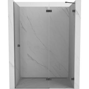 Dušo durys Mexen Lunar L, 130 cm x 200 cm, skaidri sp./pilka sp./grūdintas