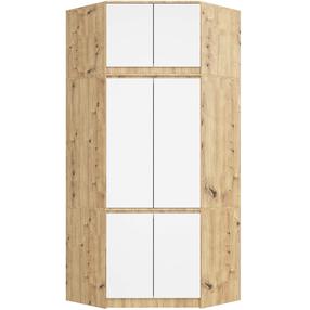 Spinta Akord Furniture Factory S100, ąžuolo sp./balta sp., 100 cm x 50 cm x 235 cm