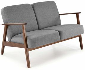 Sofa Leisure Furniture Milano, pilka sp./riešuto sp., 73 x 117 cm x 77 cm