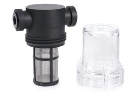 Filter Alphacool ES Big Inline particle filter 2x G1/4 IG, 9.5 cm, läbipaistev v./must v.