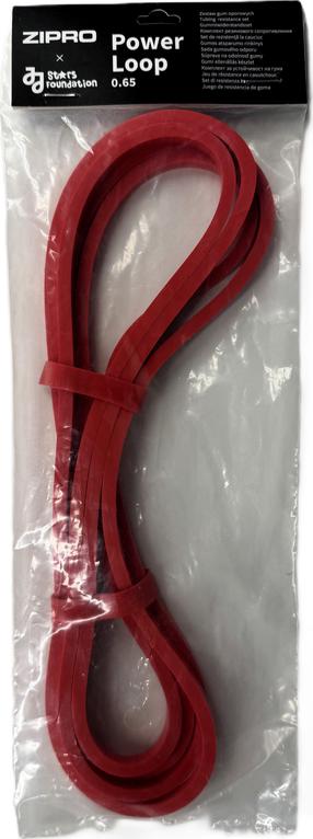 Vingrošanas gumijas Zipro Power Loop, 208 cm x 0.65 cm, sarkana krās.