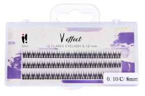 Накладные ресницы Ibra V Effect 0.10/C/8mm, 0.8 см, черный цв.