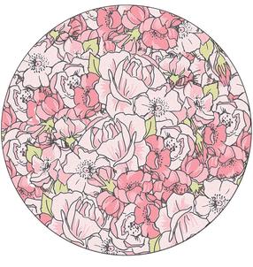 Kilimas Conceptum Hypnose Rosa 882CHL1882, rožinė sp./žalia sp., 100 cm x 100 cm