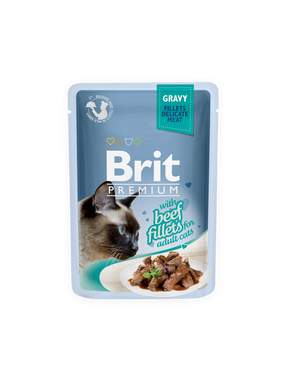 Влажный корм для кошек Brit, говядина, 0.085 кг