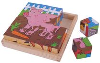 Medinė dėlionė Bigjigs Toys Farm BJ798