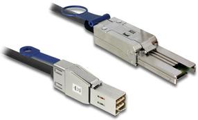 Vads Delock Mini SAS SFF-8088 male, Mini SAS HD SFF-8644 male, 2 m, melna krās.
