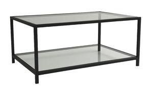 Kavos staliukas Kalune Design Astro S400, juoda sp./pilka sp., 90 cm x 60 cm x 40 cm