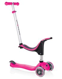 Bērnu skūteris Globber Go Up Sporty, rozā krās.
