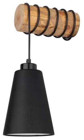 Светильник настенный Spot-Light Trabo Carlos, E27, 1 x 25 Вт, черный цв. / коричневый цв., 14.5 x 18.5 см