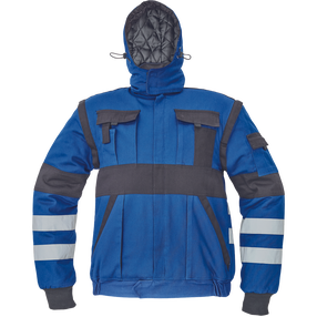 Darbinis švarkas vyrams Cerva Max Winter RFLX, mėlyna sp./juoda sp., 46 dydis