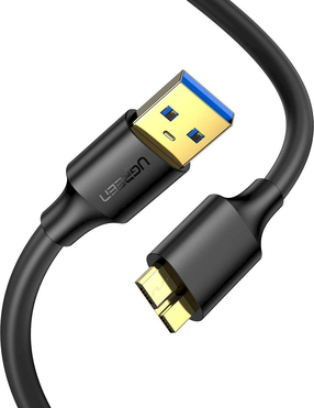 Vads Ugreen, USB/Micro USB 3.0 Type B, 100 cm, melna krās.