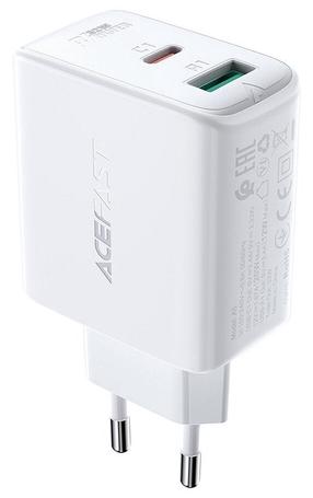 Telefono įkroviklis AceFast A5 USB/USB-C, USB/USB-C, balta sp., 32 W