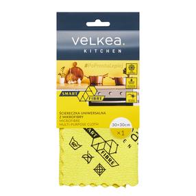 Šluostė, virtuvei Velkea Smart Fibre, geltona sp., mikropluoštas