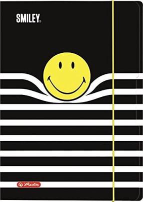 Aplankas su guma Herlitz Smiley Rainbow, 29.7 cm x 21 cm, A4 Juoda sp.