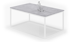 Kavos staliukas ADRK Narisa, balta sp./pilka sp., 60 cm x 100 cm x 43 cm