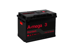 Akumuliatorius A-mega Standard, 12 V, 77 Ah, 720 A
